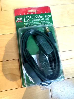 12' ft 9 Polarized Sliding Cover Outlet  Indoor Tree Extension or Garland Cord - Image 1 of 4