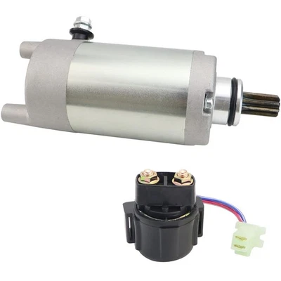 Starter Motor & Solenoid for Yamaha Timberwolf 250 Moto-4 200 Tri-Moto 200 225 Foto 1 de 4