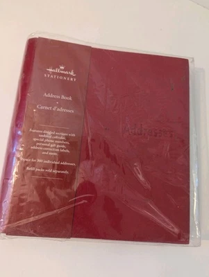 Libro de direcciones Hallmark rojo imitación cuero tapa dura nuevo 300 direcciones calendario  Foto 1 de 4