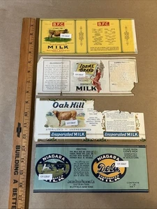 Group Of 4 Pre-1950s Evaporated Milk Labels Jacob Dold E. C. Hall Co. INV-AQ1321 - Picture 1 of 24