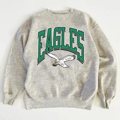 GILDAN Philadelphia Eagles NFL Football Ash color Crewneck Sweatshirt Men Women