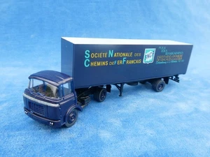 RARE TOP ! ROSKOPF 1.87 HO - SEMI-REMORQUE BERLIET GAK SNCF PAM PAM N° 735 - Picture 1 of 14