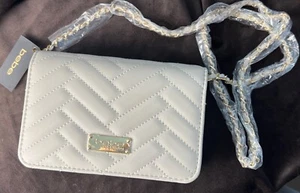 Cartera Bandolera Bebe Spohia Beige, Acolchada, Dorada, A Presión, Cremallera, Nueva con Etiquetas, Envío Gratis - Imagen 1 de 7