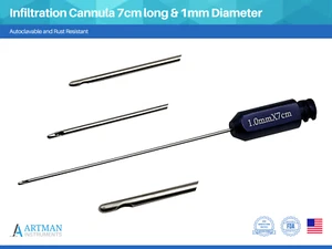 Infiltration Cannula 7cm long & 1mm Diameter ARTMAN - Picture 1 of 5