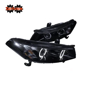 LED DRL Halo Smoked Projector Headlight Lamp For 08-12 Honda Accord 2 Door Coupe - Picture 1 of 5