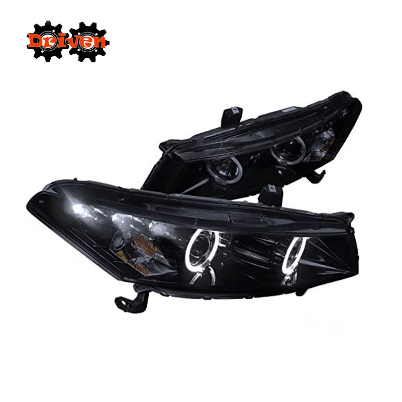 Lámpara de faro proyector LED DRL halo ahumado para 08-12 Honda Accord 2 puertas cupé Foto 1 de 4