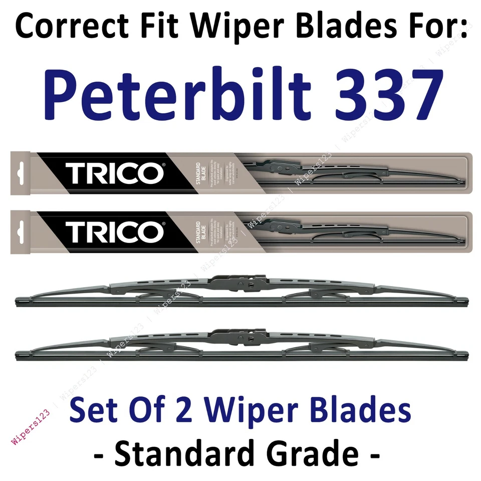 Paquete de 2 escobillas limpiaparabrisas estándar - aptas para 2019+ Peterbilt 337 - 30160x2 Foto 1 de 1