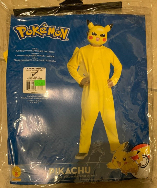 Disguise Fantasia clássica de tamanho adulto Pikachu, Amarelo