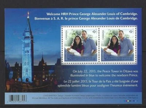 CANADÁ 2013 PRINCESA GEORGE HOJA MINIATURA SIN MONTAR COMO NUEVA, MNH - Imagen 1 de 1