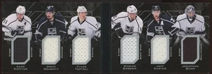 2015-16 UD Black Sixes Relic Booklets #KINGS Kopitar/Gaborik/Doughty/Quick... - Picture 1 of 2