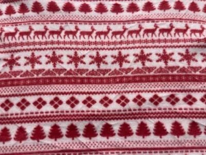 Estampado Polar Tejido Rojo y Blanco Navidad - Imagen 1 de 5