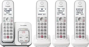 Panasonic Bezprzewodowy system telefoniczny Cyfrowa sekretarka Blok połączeń 4 słuchawki - Zdjęcie 1 z 7