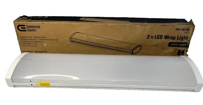 Luz de techo LED envolvente eléctrica comercial - 2 pies, 1800 lúmenes, 4000K Brigh Foto 1 de 4