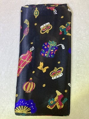 Cachecol Diane Von Furstenberg Holiday Treasures 1995 enfeites de franja Avon novo com etiquetas - Imagem 1 de 4