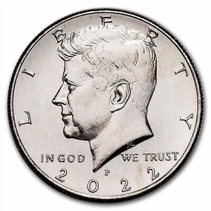Zwei 2022-P Münzen unzirkuliert Kennedy Half Dollar aus einer Bankrolle KOSTENLOSER VERSAND - Bild 1 von 2