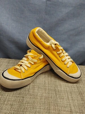 Lands End ~ Zapatos Mujer Talla 6 Lona Naranja Crema Plataforma Zapatillas bajas Y2K  Foto 1 de 4