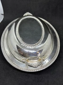 Ciotola per verdure rivestita ovale Avalon by Wallace Silver Co. 11,5" placca d'argento - Foto 1 di 13