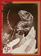 JURASSIC PARK - Card #85 - The Art Of Crash - Raptor Hatchling - TOPPS 1993