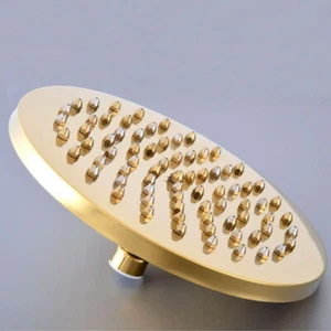 8" inch Gold Color Brass Bath Round Rainfall Rain Bathroom Shower Head fsh266 - Picture 1 of 4