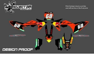 250/350/450Sxf - KTM REDBULL GRAPHICS FULL KIT DECALS KIT 21mil Thick - Picture 1 of 6