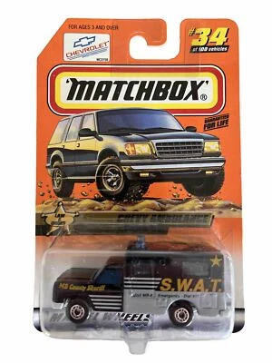 Matchbox 1998 #34 Chevy Ambulance, 1:64,Die Cast MIP (B13) - Image 1 of 2