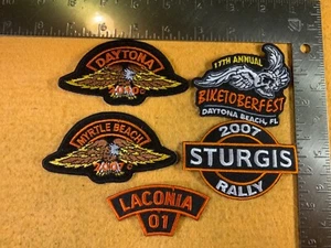 T7-15 MOTORCYCLE PATCH - LOT OF 5 - MIXED BIKE WEEKS - Bild 1 von 2