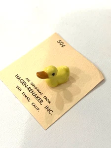 Patito amarillo miniatura vintage Hagen Renaker NUEVO - Imagen 1 de 5