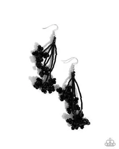Paparazzi Petaled Precipitation Black Seed Beads - Picture 1 of 2
