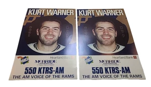 Kurt Warner 2001 MVP St. Louis Rams NFL Team Vtg Posters 11" x 17" - Lot Of 2 - Picture 1 of 20