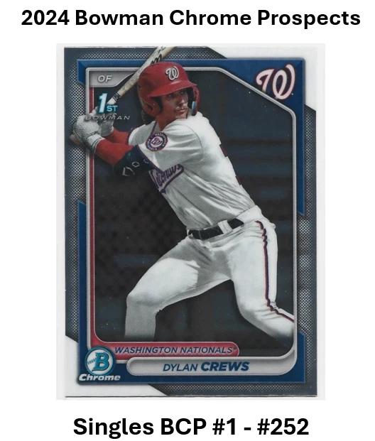 2024 Bowman Chrome Prospects Set Singles You PICK Complete your set #BCP1-BCP252 - Image 1 of 1