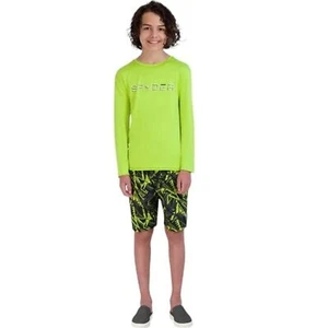 Badehose Jungen XL grün Spyder Youth 2-teiliges Schwimmset UPF 30 Swim Shirt WB - Bild 1 von 5