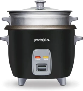 Rice Cooker & Food Steamer, 6 Cups Cooked (3 Cups Uncooked), Includes Steam and - Picture 1 of 6