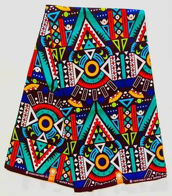 Tela africana/Ankara - Multicolor 'Nubia Sans Souci', patio o al por mayor Foto 1 de 4