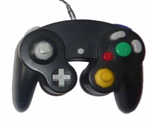 GAMECUBE CONTROLLER: THIRD-PARTY REPLACEMENT CONTROLLER (BLACK) (Wii) C - Picture 1 of 1