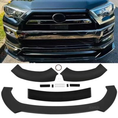 Kit de carrocería divisor alerón labial parachoques delantero negro brillante para Toyota 4Runner Foto 1 de 4
