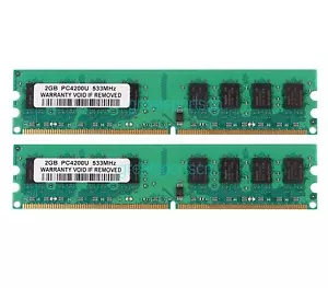 4GB 2pcs 2GB 2RX8 PC2-4200 DDR2 533MHz 240PIN CL4 Desktop INTEL DIMM Memory RAM - Picture 1 of 8