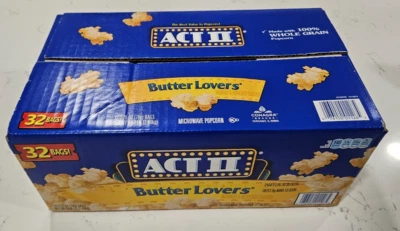 Palomitas de maíz para microondas ACT II Butter Lovers estuche de 32 bolsas Kosher caducidad 3/2026 Foto 1 de 4