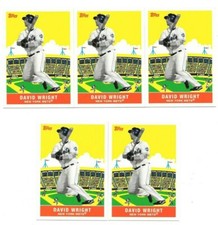 5 DAVID WRIGHT 2007 TOPPS FLASHBACK FRIDAY NEW YORK METS CARDS FREE SHIP