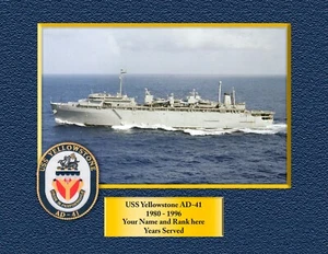 USS Yellowstone AD-41 Custom Personalized Print of US Navy Gift Idea - Picture 1 of 12