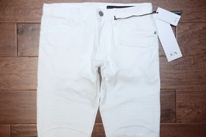 Armani Exchange A|X $180 J27 Men's Skinny Biker Stretch Cotton Denim Jeans 34 - Picture 1 of 16