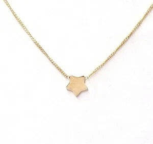 ARGENTO VIVO STERLING SILVER Star Pendant Necklace In 18kt Gold Plated - Picture 1 of 4