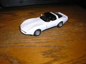 RARE 1/43 ? 4 3/4" 1982 Chevy C3 Corvette Stingray Whit Pull Back Action Free SH - Picture 1 of 6
