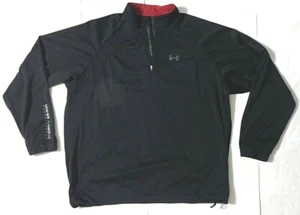 Under Armour black red collared long sleeve shirt vented size XL 1/4 zip up cool - Picture 1 of 5