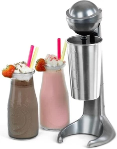 LIVIVO 100W Retro Milchshake Maker - 500ml Standmixer für Kaltgetränke (grau) - Bild 1 von 7