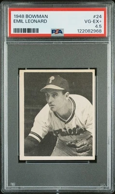 1948 BOWMAN #24 EMIL LEONARD PSA 4.5 - Image 1 of 2