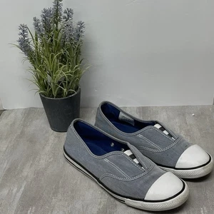 Zapatillas sin cordones Converse All Star para mujer 9 azules de lona elásticas zapatos bajos - Imagen 1 de 7