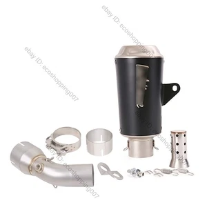 For Kawasaki Z650 Ninja 650 2023-25 Exhaust System Mid Pipe Black Silver Muffler - Picture 1 of 16