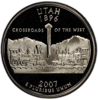 2007-S Clad Proof Utah Statehood Quarter 25C - Image 1 of 2
