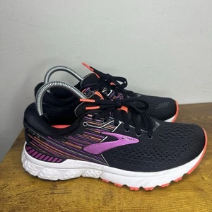 Brooks Adrenaline GTS 19 Running Shoes Women’s Size 8.5 2A Narrow Black - Picture 1 of 6