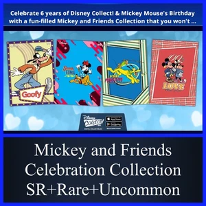 MICKEY FRIENDS CELEBRATIONS COLLECTION SR+R+U 120 KARTEN SET - TOPPS DISNEY SAMMELN - Bild 1 von 1